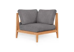 Teak Outdoor Sectional Chair - Right