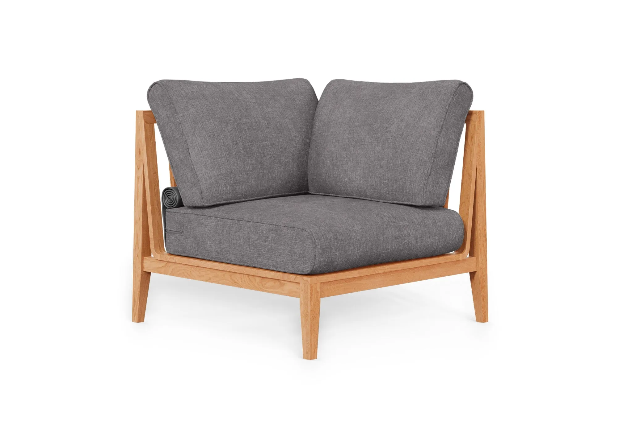 Teak Outdoor Sectional Chair - Right