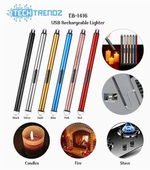 Tech Trendz Flameless Windproof USB Rechargeable Lighter 1416