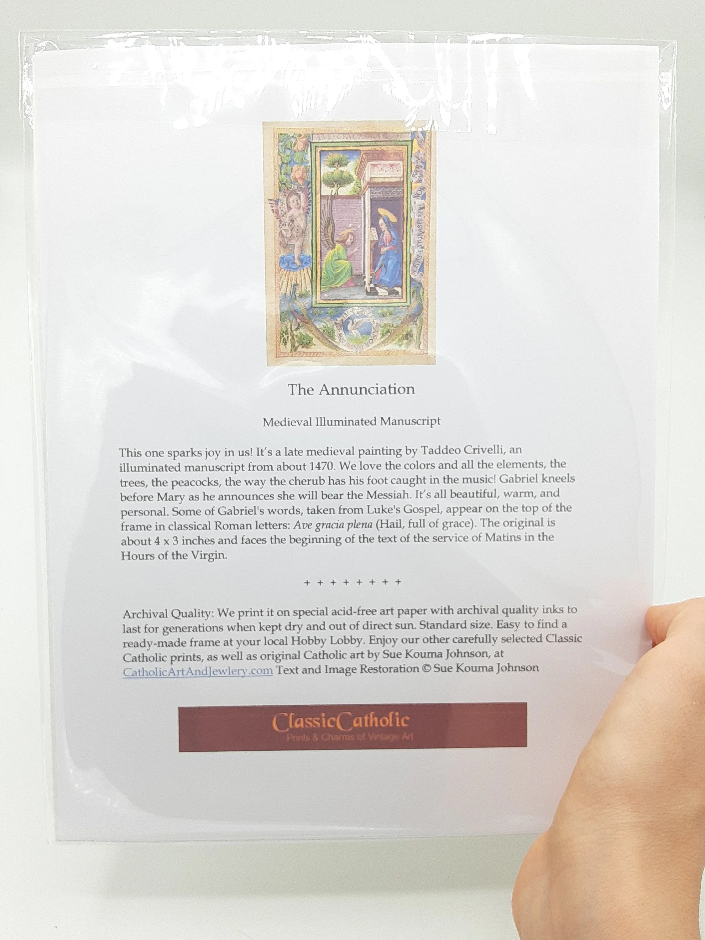 The Annunciation – Medieval Illuminated Manuscript – Catholic Art Print – Archival Quality