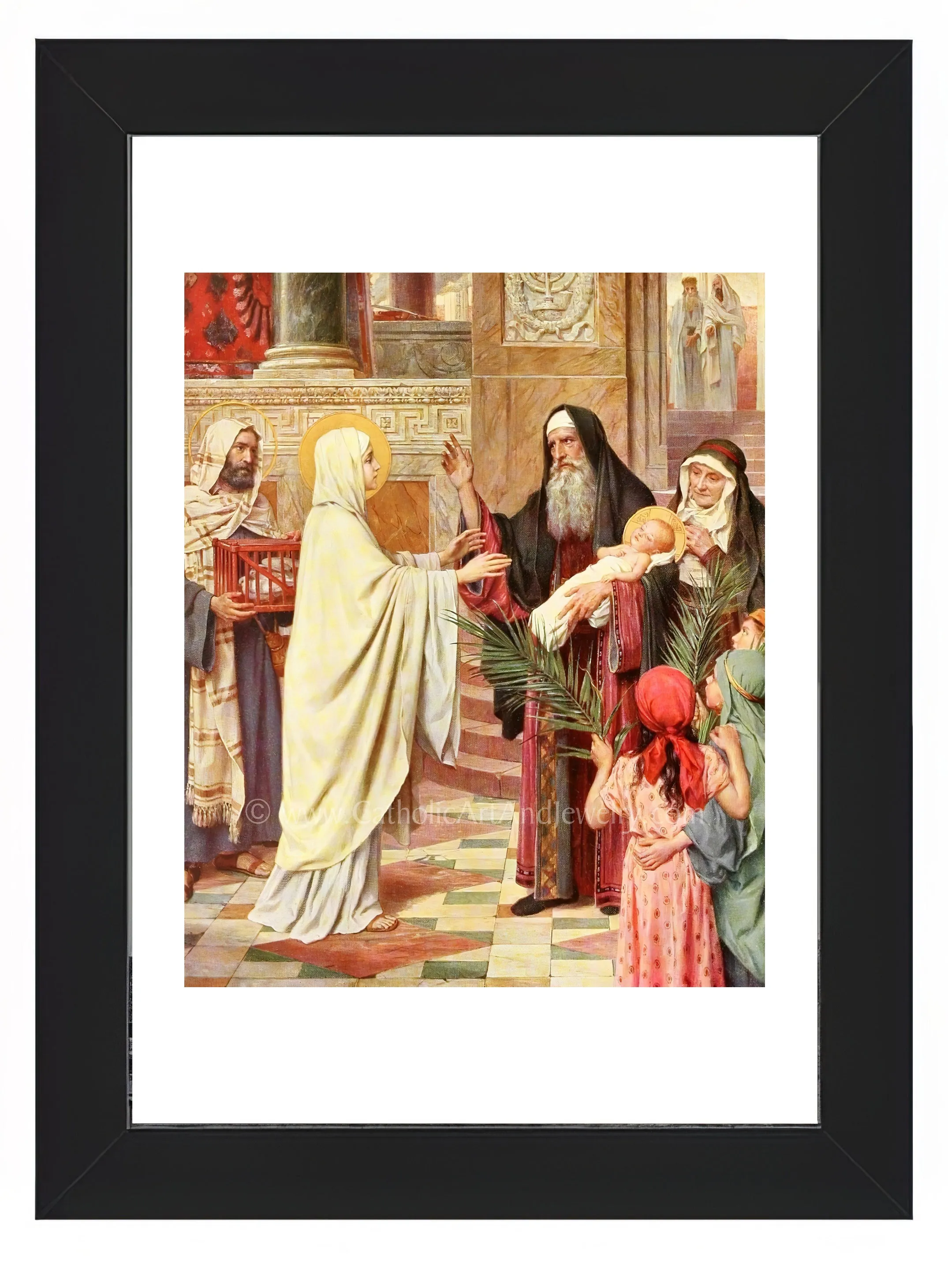 The Presentation – by Jozef Janssens – The Fourth Mystery of the Rosary – Catholic Art Print – Catholic Gift