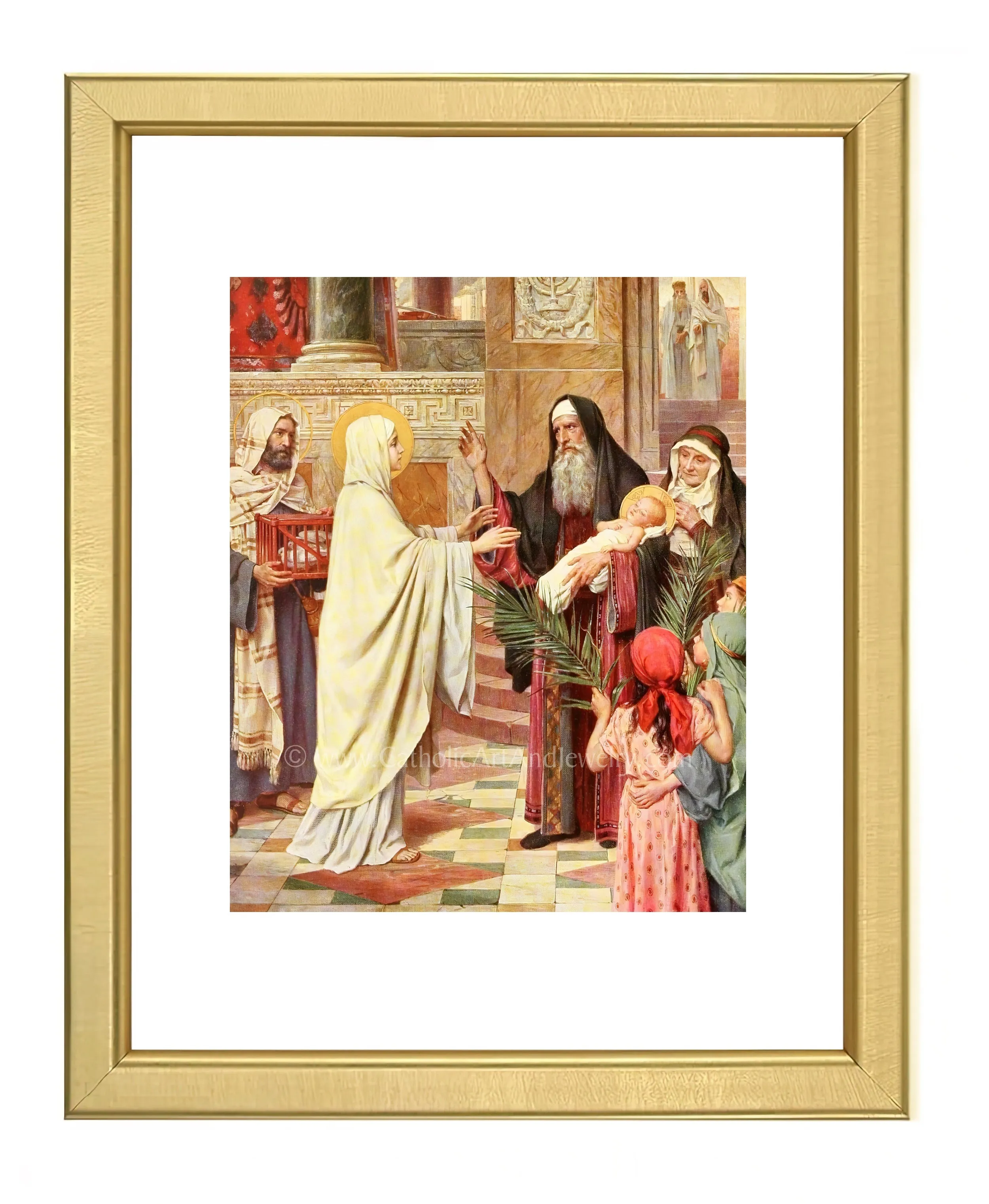 The Presentation – by Jozef Janssens – The Fourth Mystery of the Rosary – Catholic Art Print – Catholic Gift