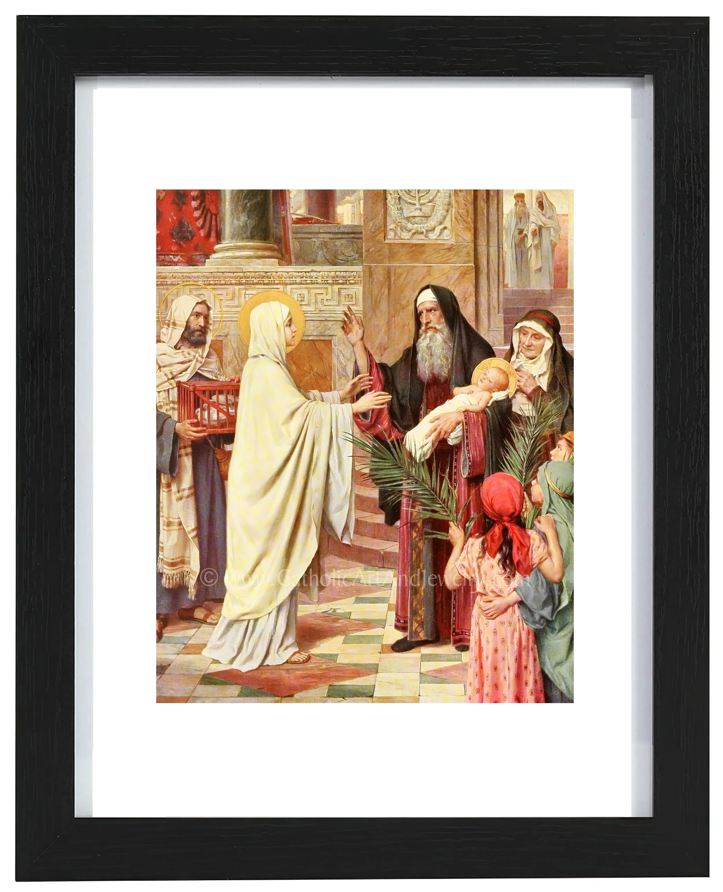 The Presentation – by Jozef Janssens – The Fourth Mystery of the Rosary – Catholic Art Print – Catholic Gift