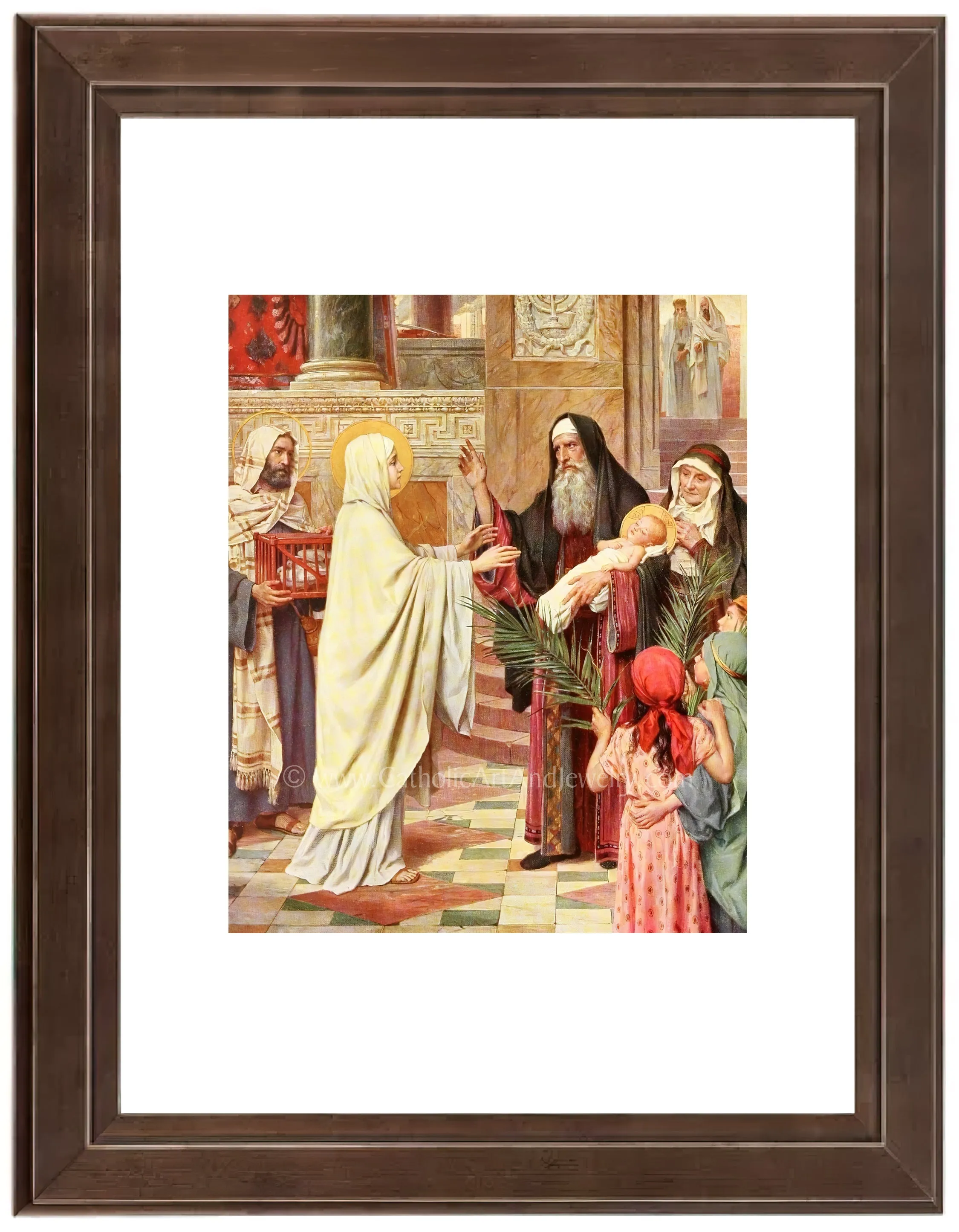 The Presentation – by Jozef Janssens – The Fourth Mystery of the Rosary – Catholic Art Print – Catholic Gift