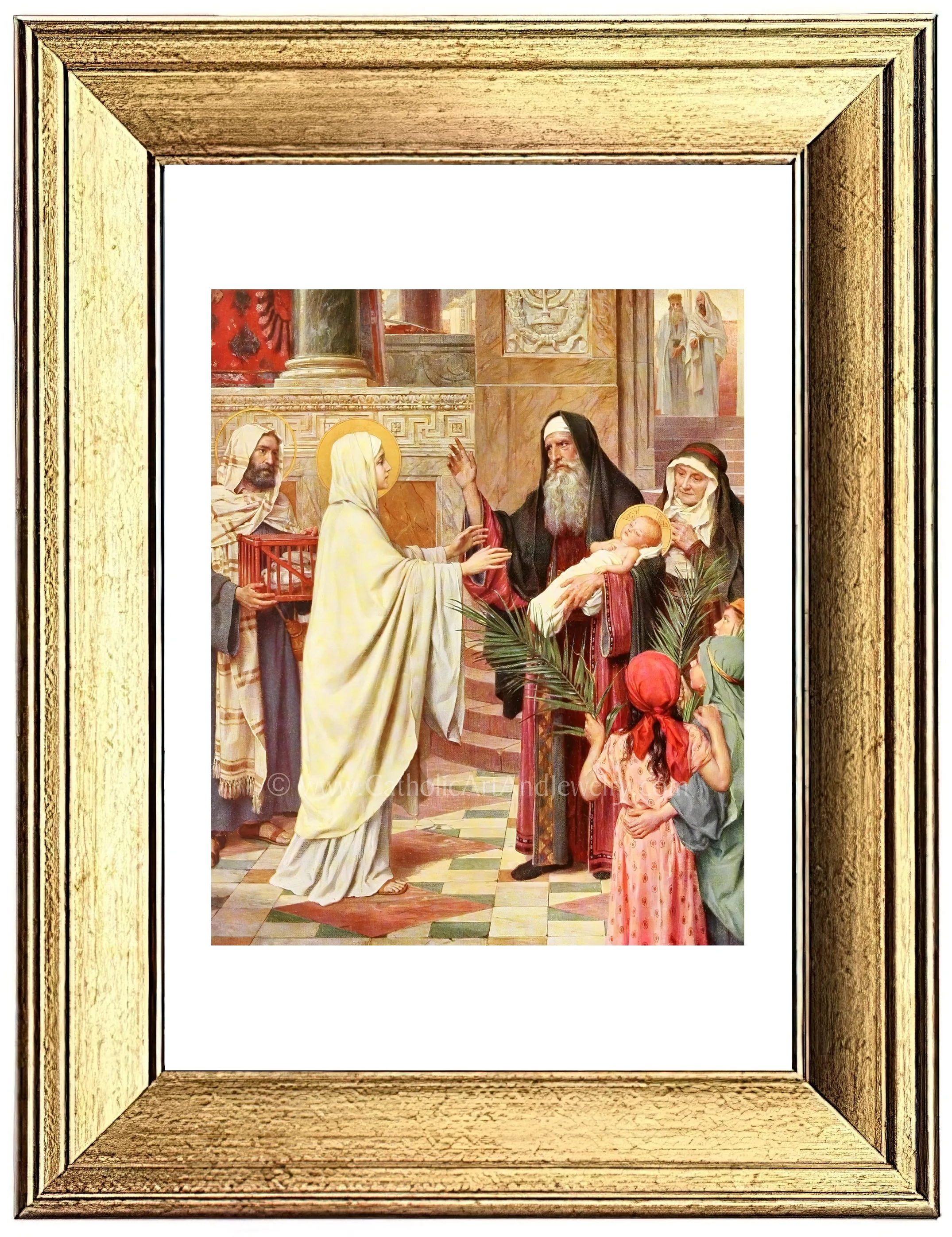 The Presentation – by Jozef Janssens – The Fourth Mystery of the Rosary – Catholic Art Print – Catholic Gift