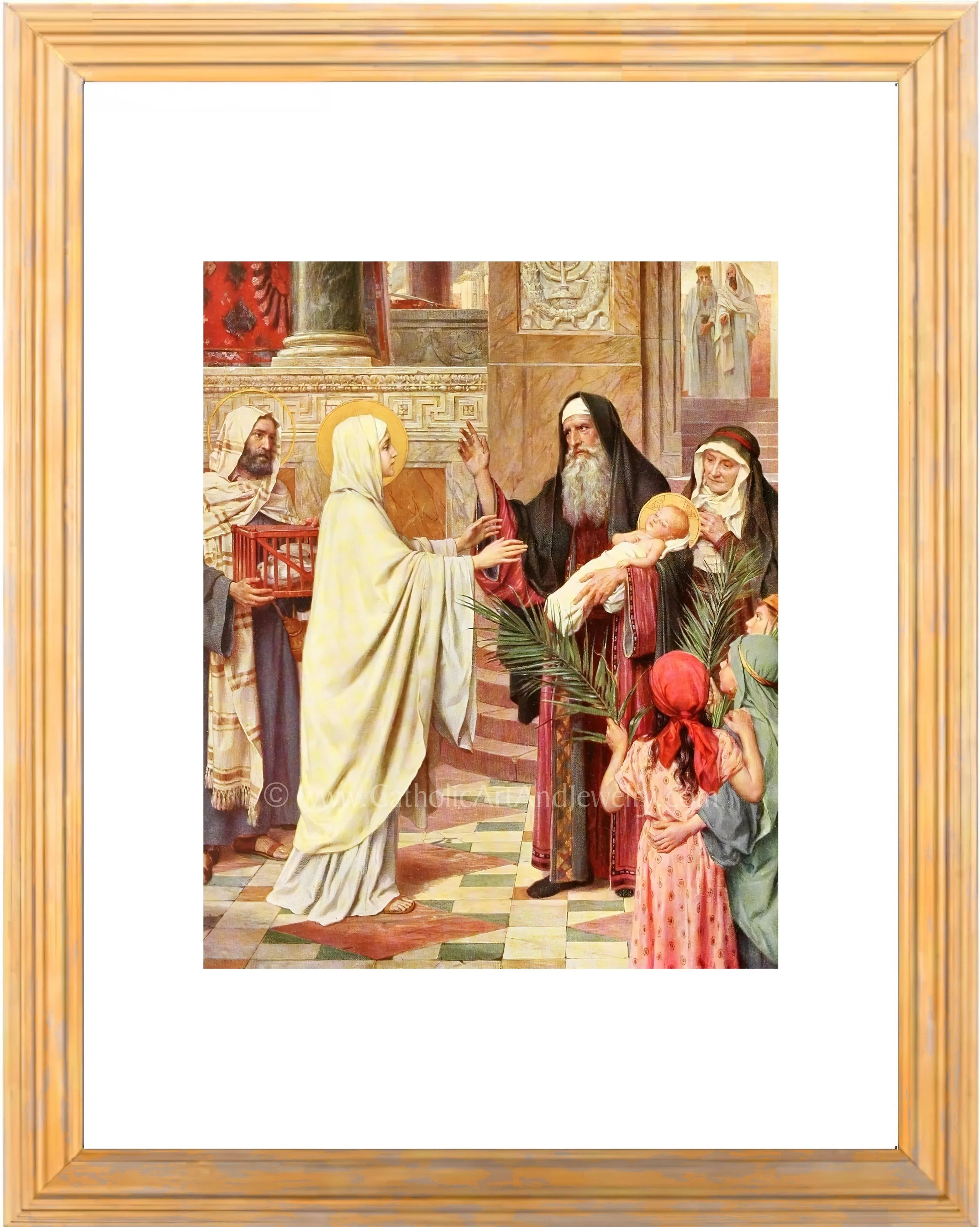 The Presentation – by Jozef Janssens – The Fourth Mystery of the Rosary – Catholic Art Print – Catholic Gift