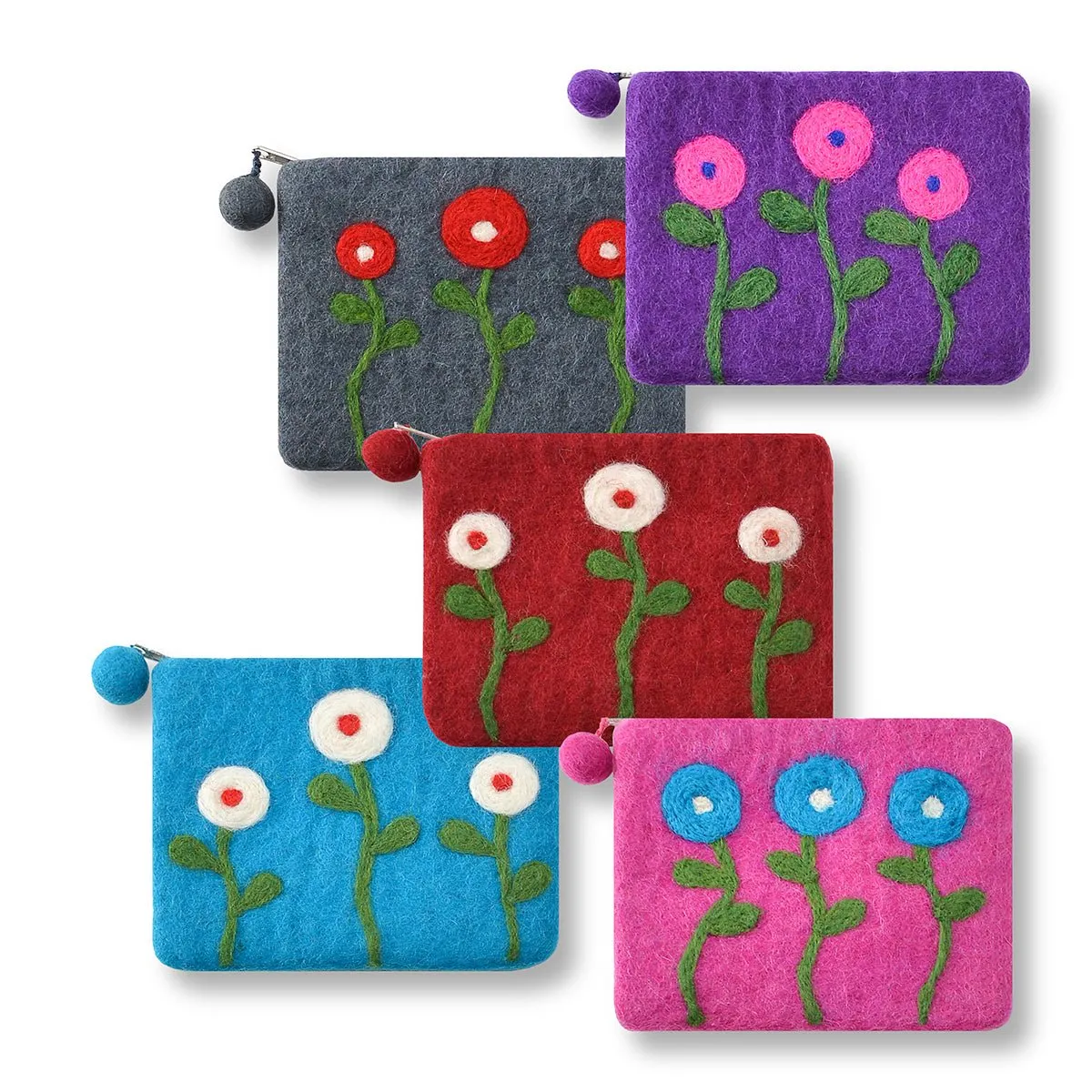 Three Needle Flower Coin Purse