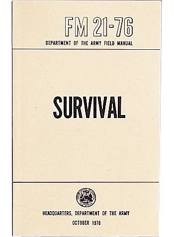 Top Selling Official Military Survival Manual FM-21-76