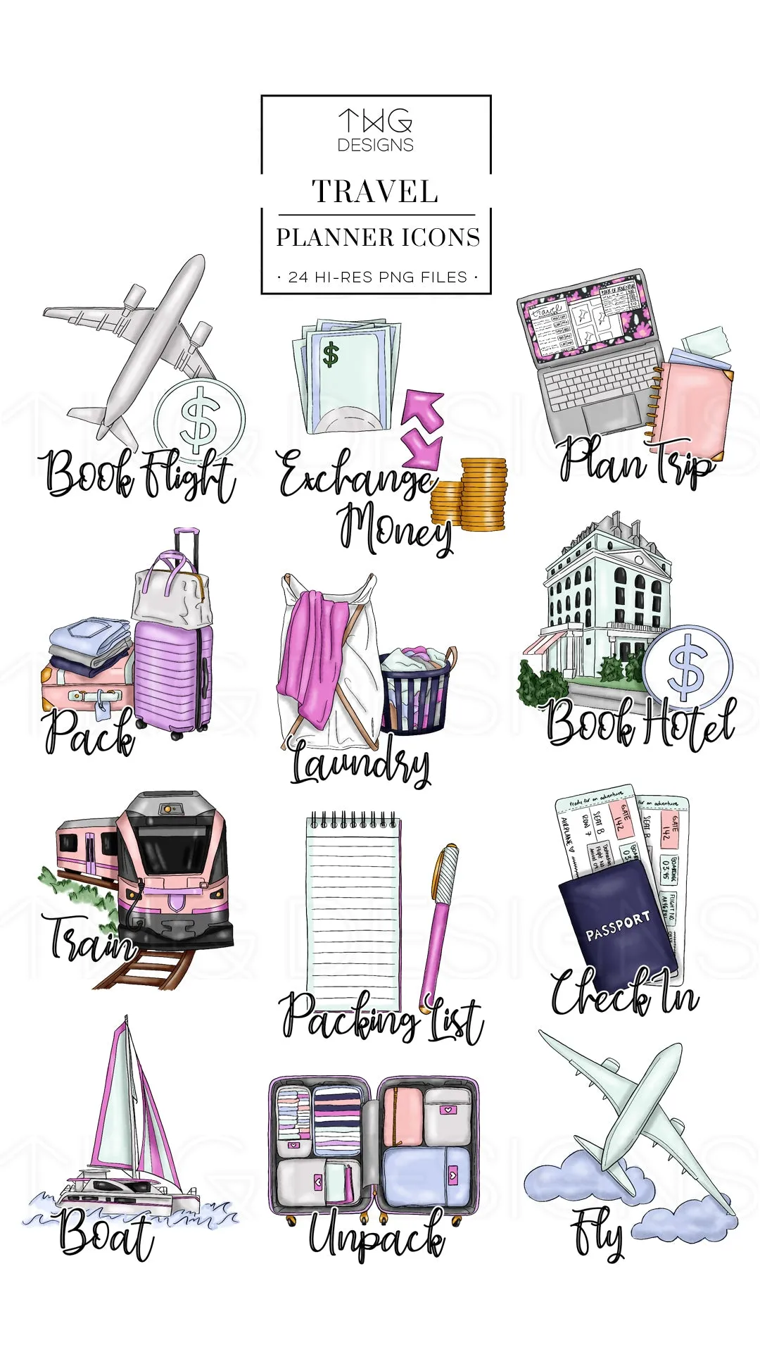 Travel - To Do Planner Icons