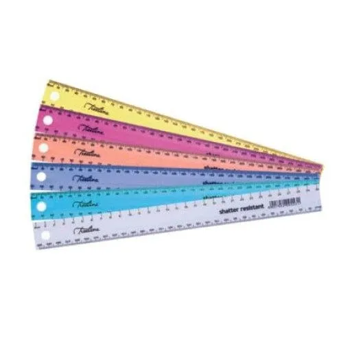 Treeline Plastic Ruler 30cm Assorted