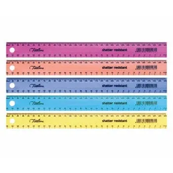 Treeline Plastic Ruler 30cm Assorted