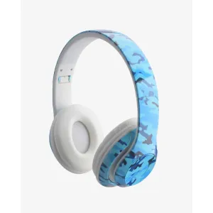 Trend Tech Brands Bluetooth Stereo Headphones - Blue Camo Bling