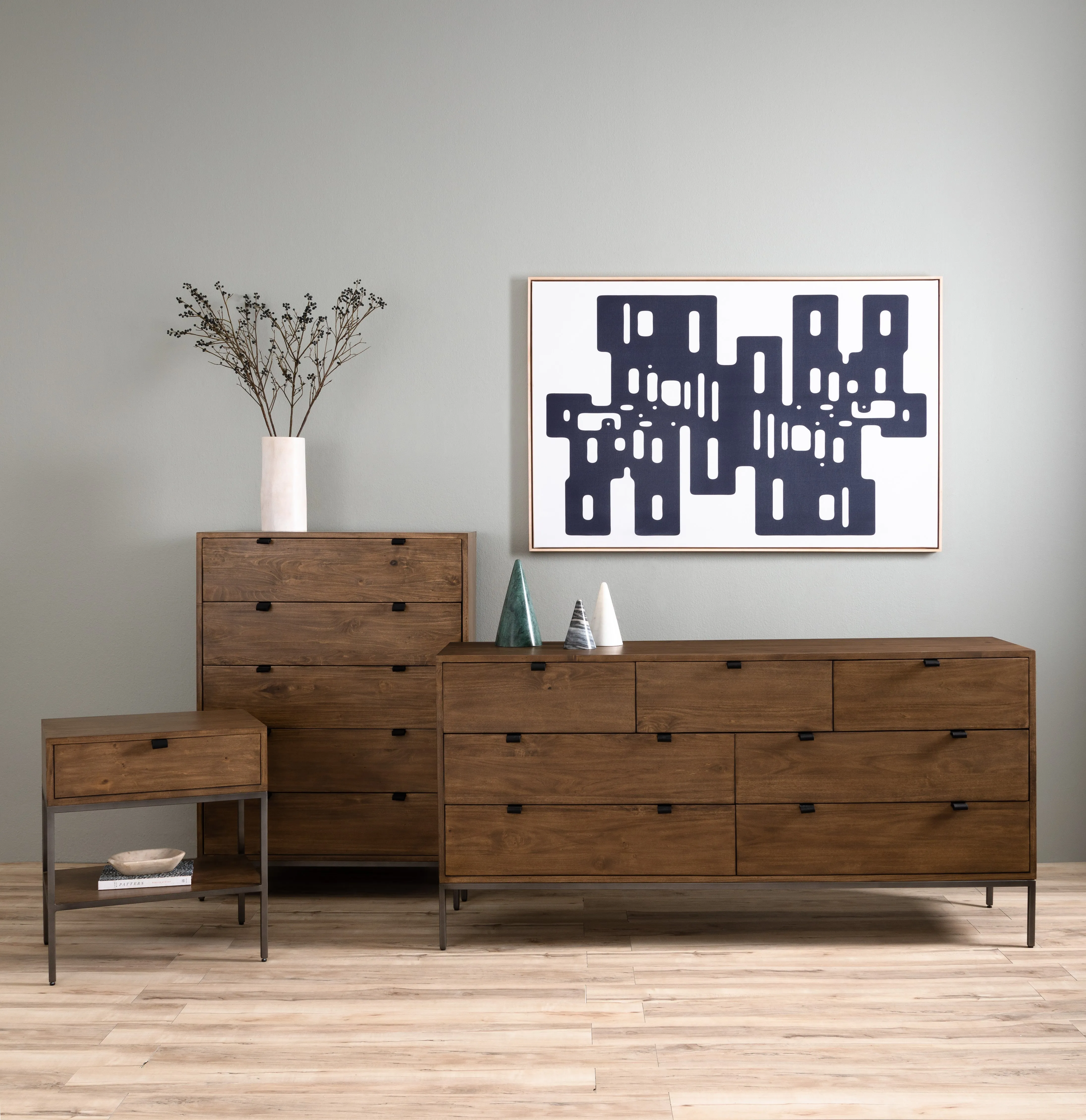 Trey 7 Drawer Dresser-Auburn Poplar