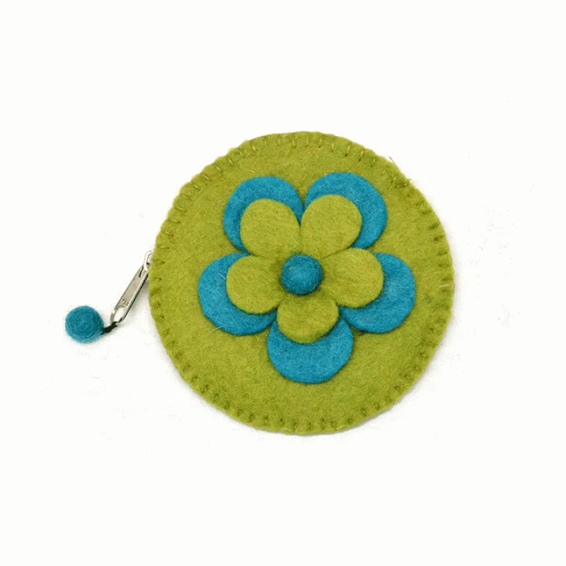 Two Layer Flower Round Coin Purse