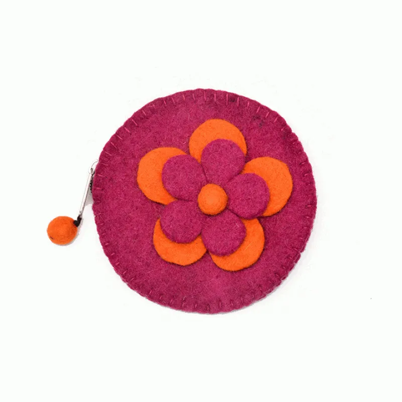 Two Layer Flower Round Coin Purse