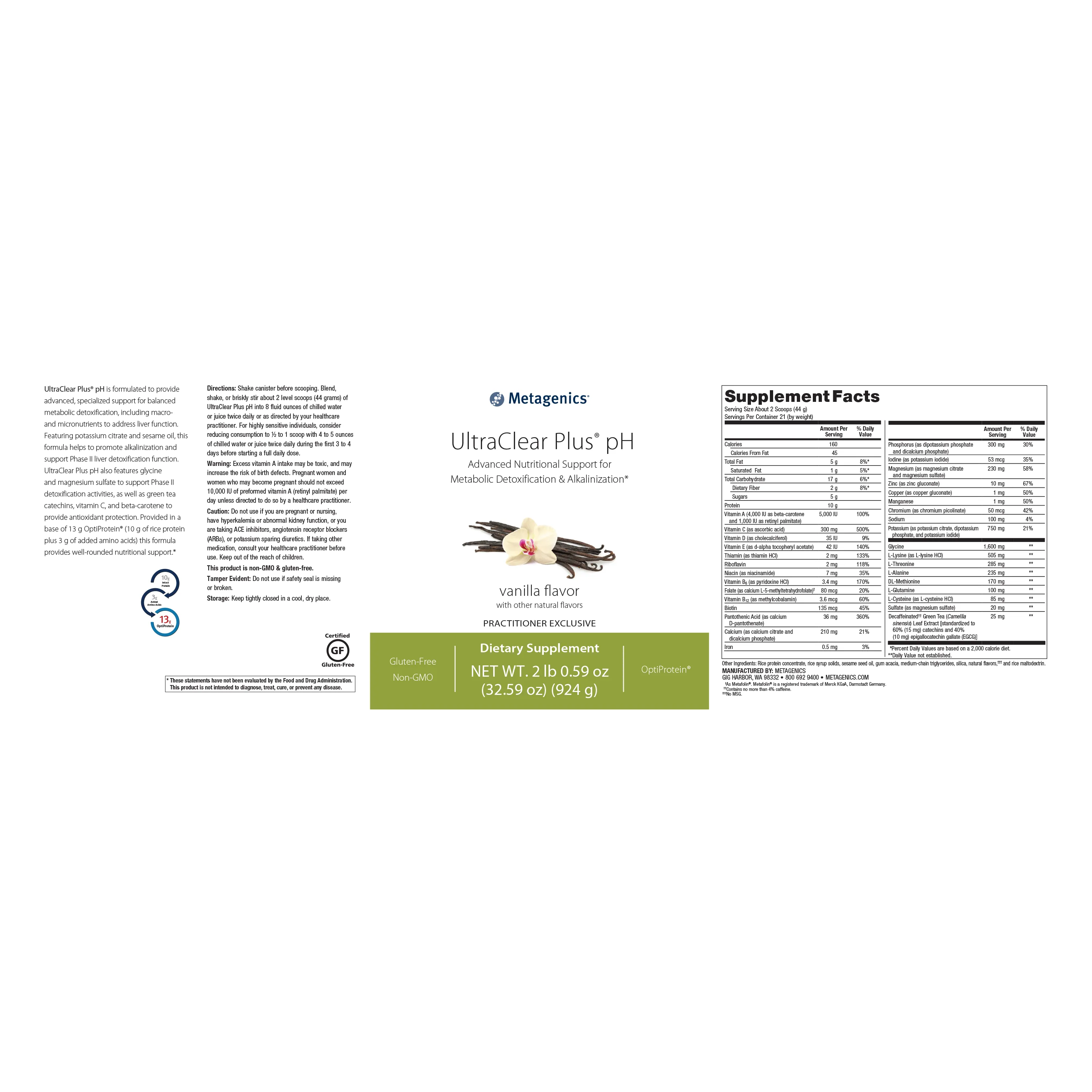 UltraClear Plus® pH <br>Advanced Nutritional Support for Metabolic Detoxification & Alkalinization*