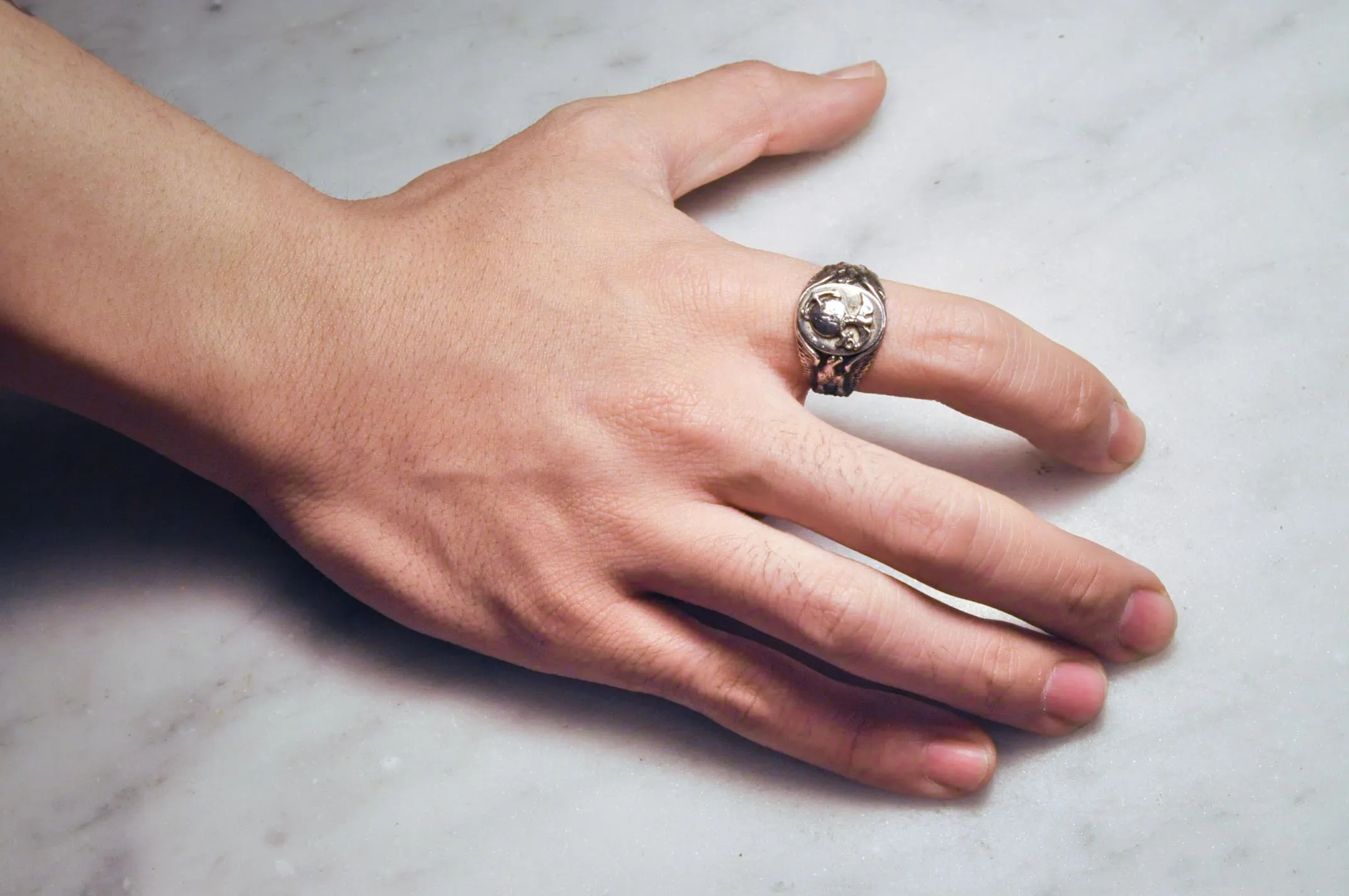 USMC Sterling Silver Signet Ring