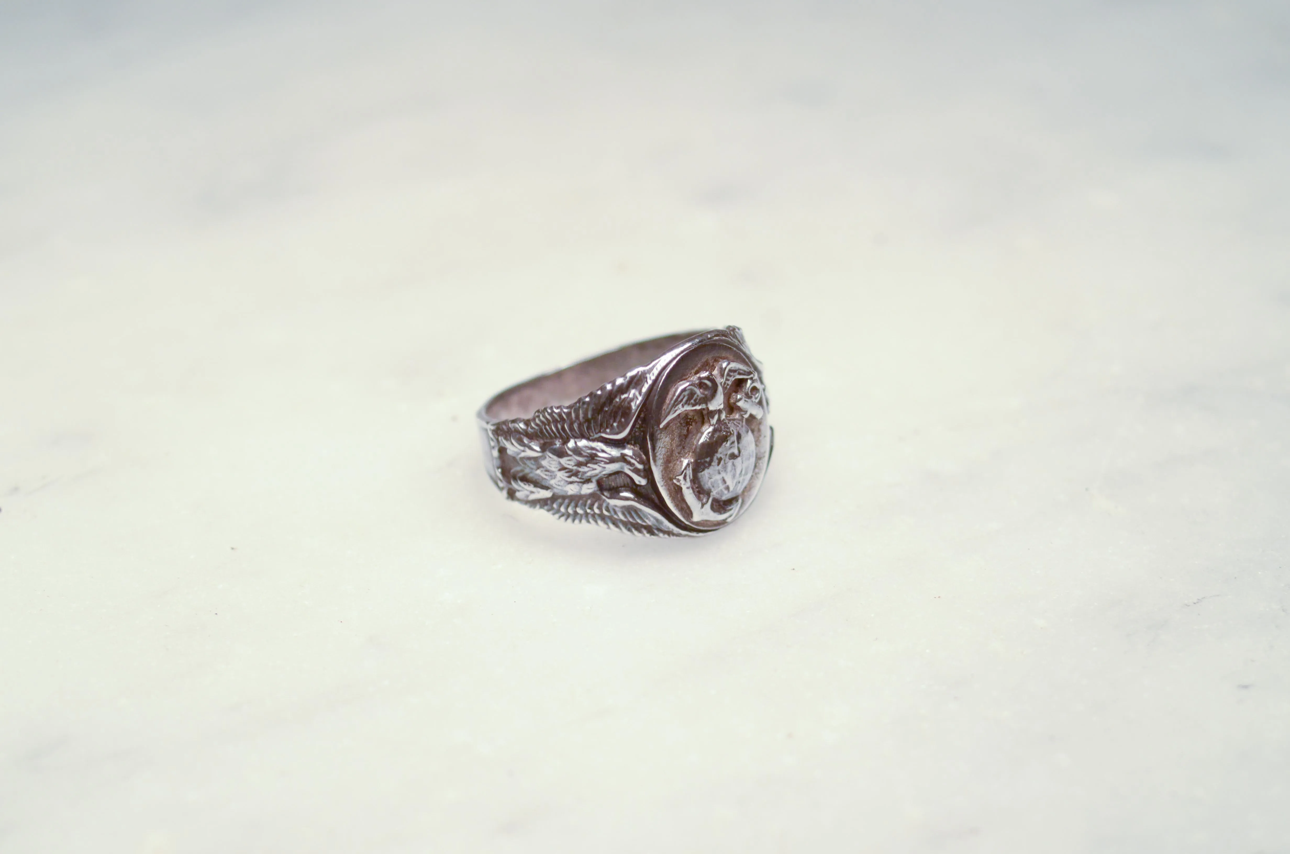 USMC Sterling Silver Signet Ring