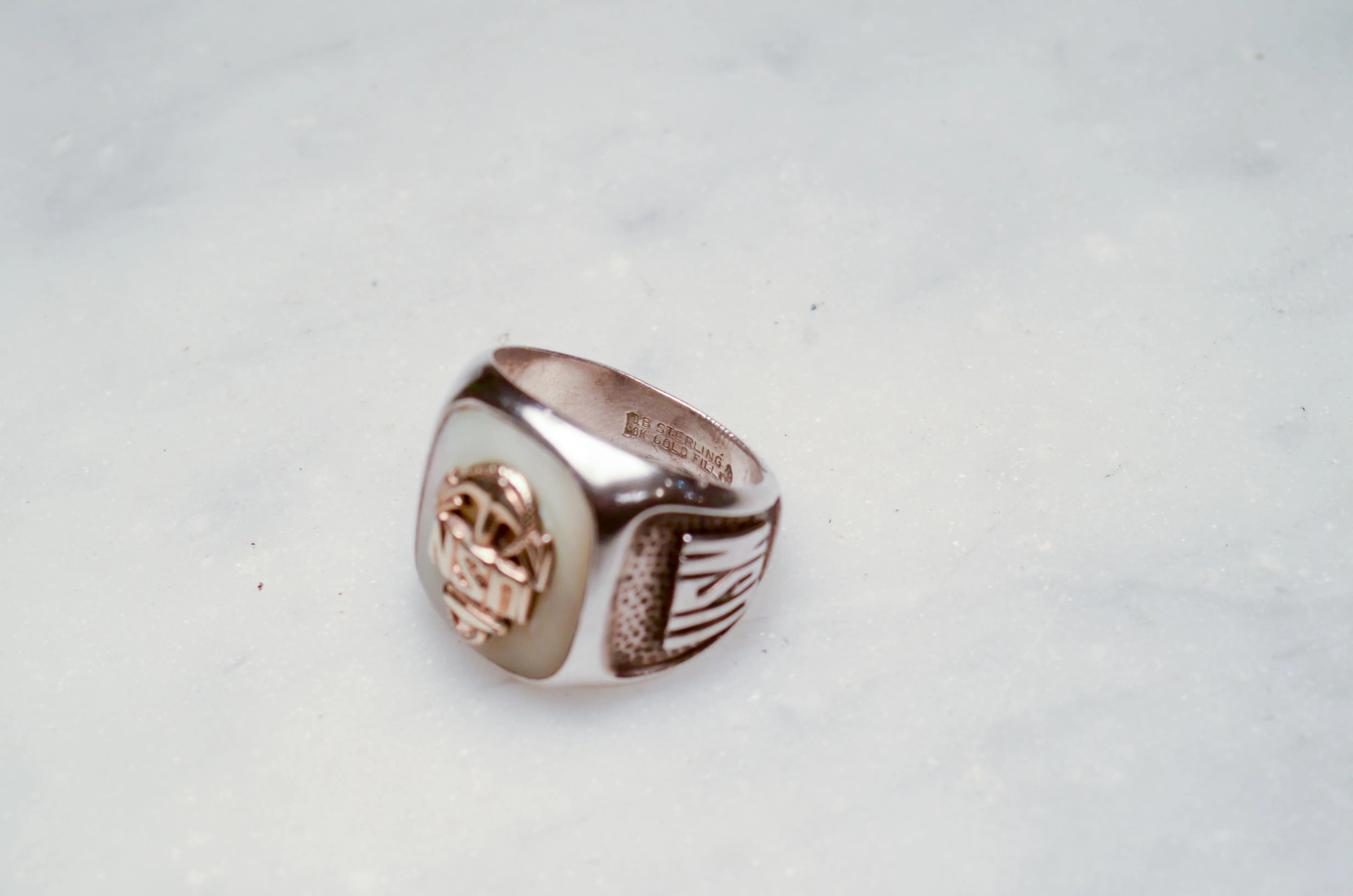 USN Sterling Silver Signet Ring