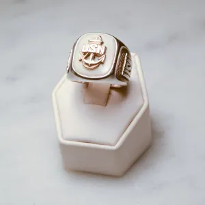 USN Sterling Silver Signet Ring