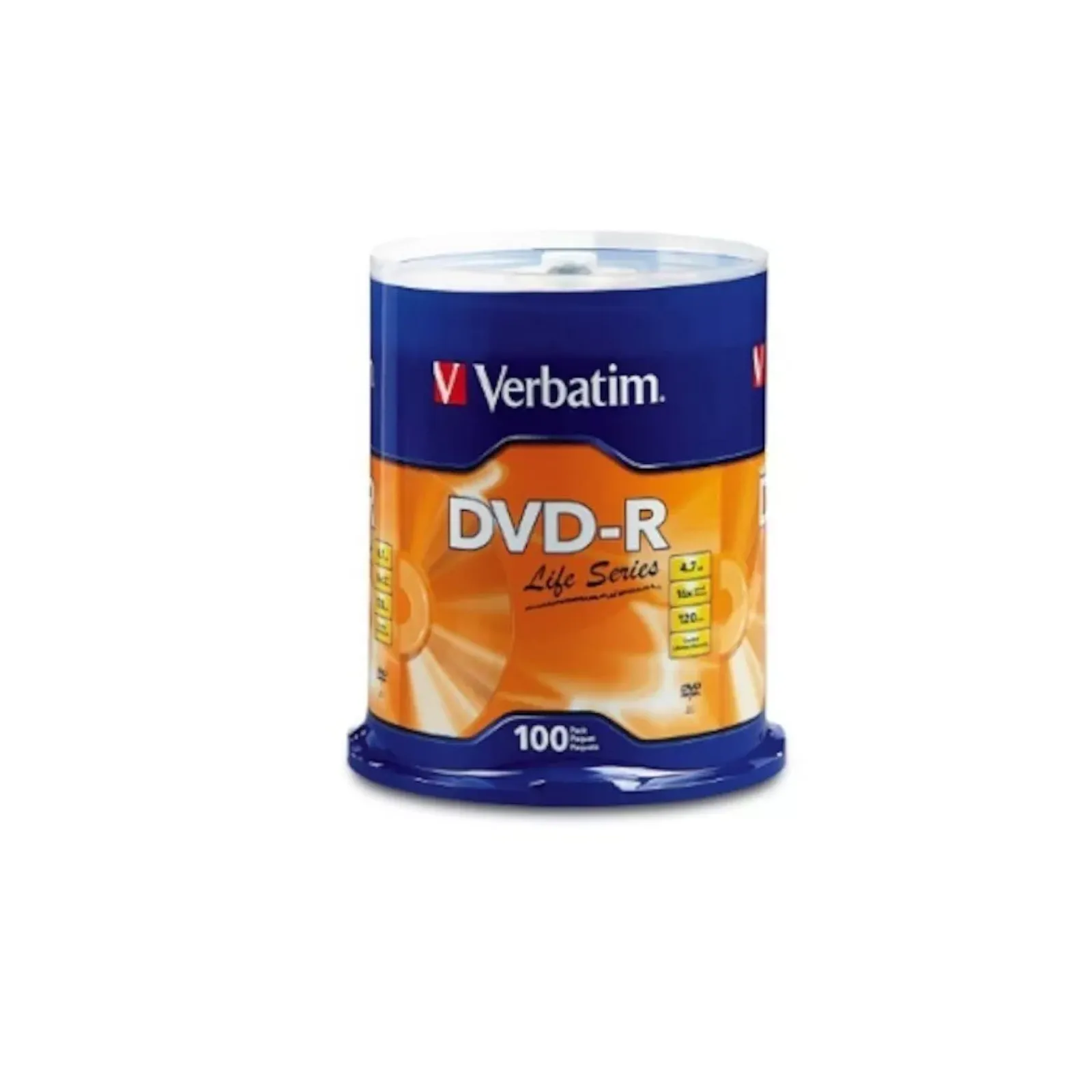 Verbatim Torre 100 Dvd R Life 4.7gb 16x Sp W/Pr