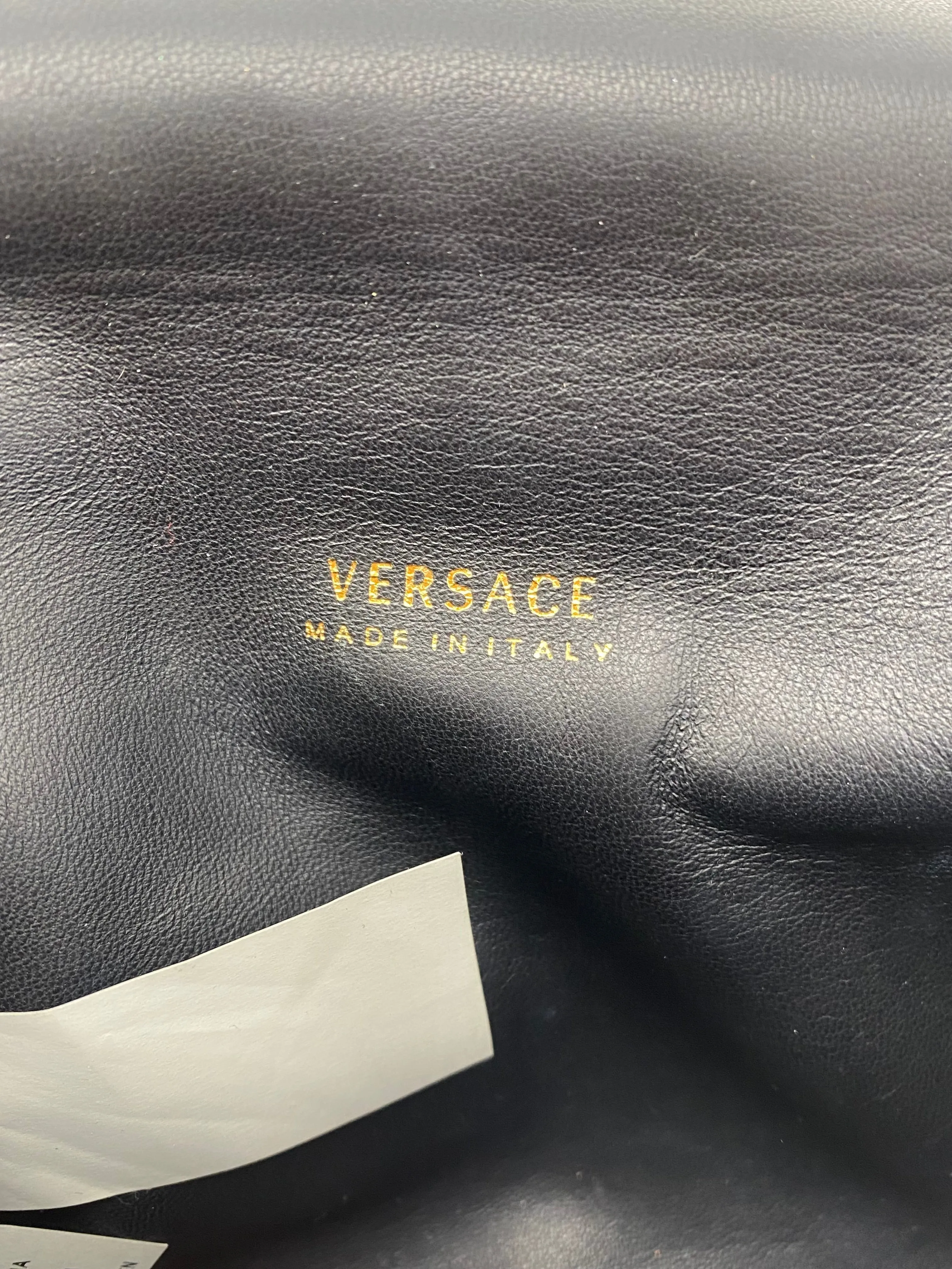 Versace Tartan Plaid Medusa Clutch on Chain
