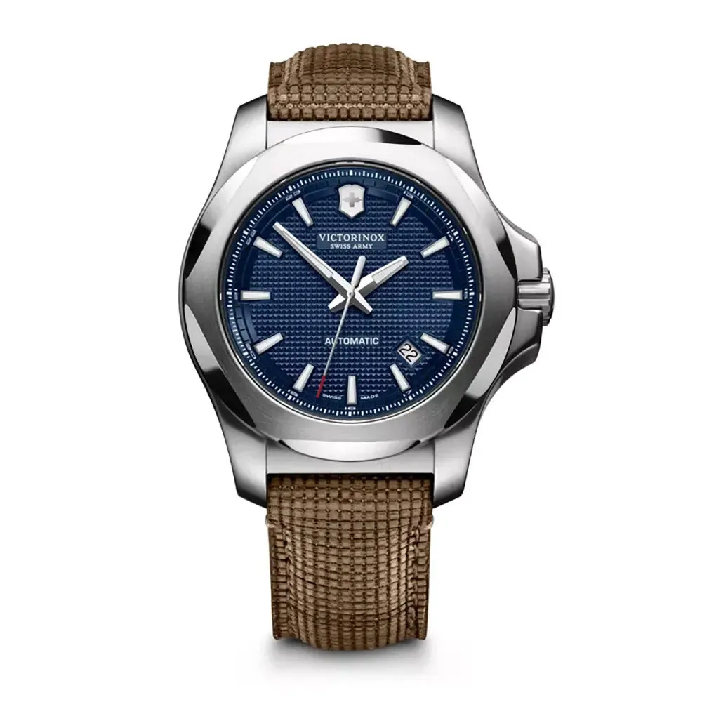 Victorinox Men's Silver Tone Case Blue Dial Automatic Watch