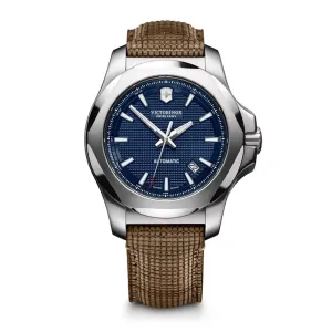 Victorinox Men's Silver Tone Case Blue Dial Automatic Watch