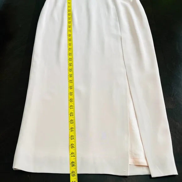 Vintage Tahari Long Evening Gown Dress Soft Pink Elegant Wedding Guest Size 6