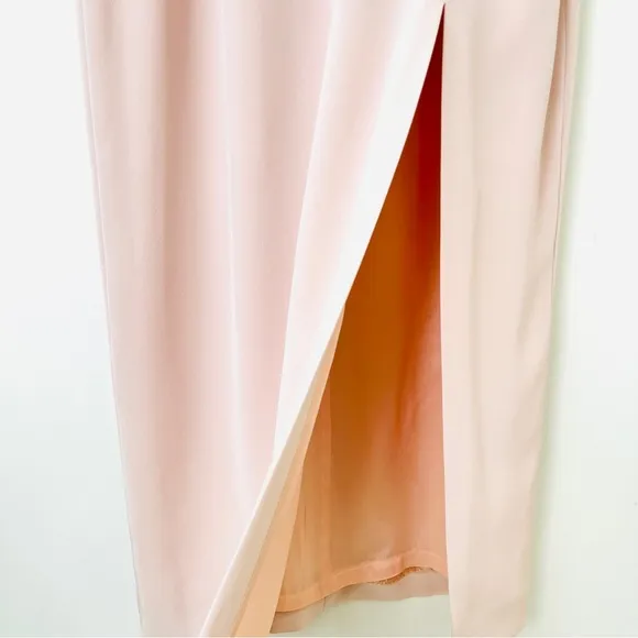 Vintage Tahari Long Evening Gown Dress Soft Pink Elegant Wedding Guest Size 6