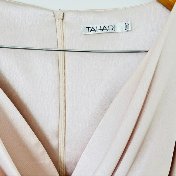 Vintage Tahari Long Evening Gown Dress Soft Pink Elegant Wedding Guest Size 6