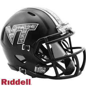 Virginia Tech Hokies Helmet - Riddell Replica Mini - Speed Style - Matte Black