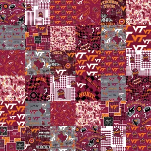 VIRGINIA TECH UNIVERSITY-Cheater Quilt-100% Cotton-VT1363