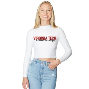 Virginia Tech White Mock Neck Top