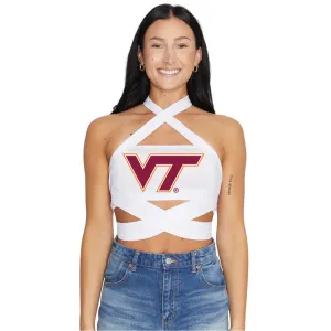 Virginia Tech White Multi Way Bandeau Top