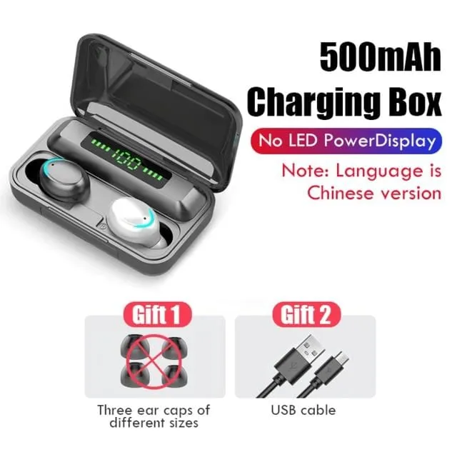 Waterproof Bluetooth Earbuds  5.0 W/ Charging Box