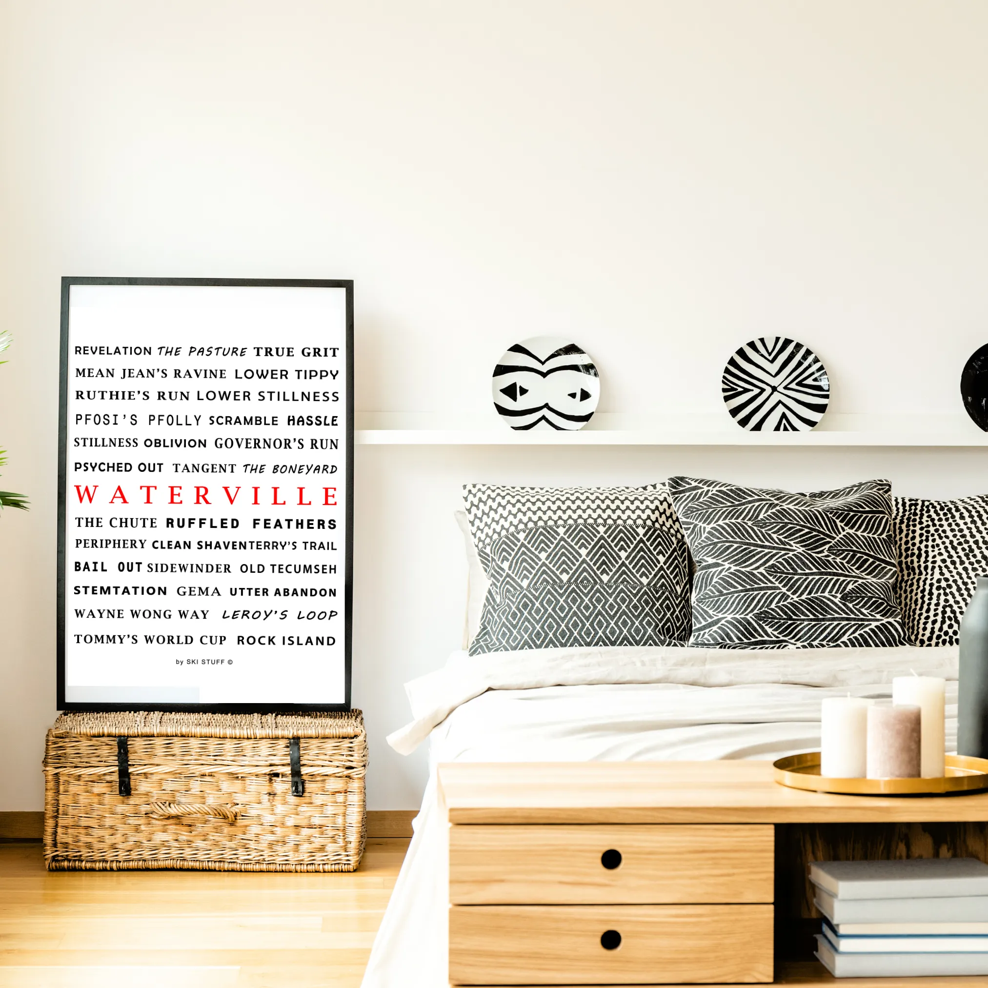 Waterville Valley NH Ski Resort Printable Wall Decor - Digital Download