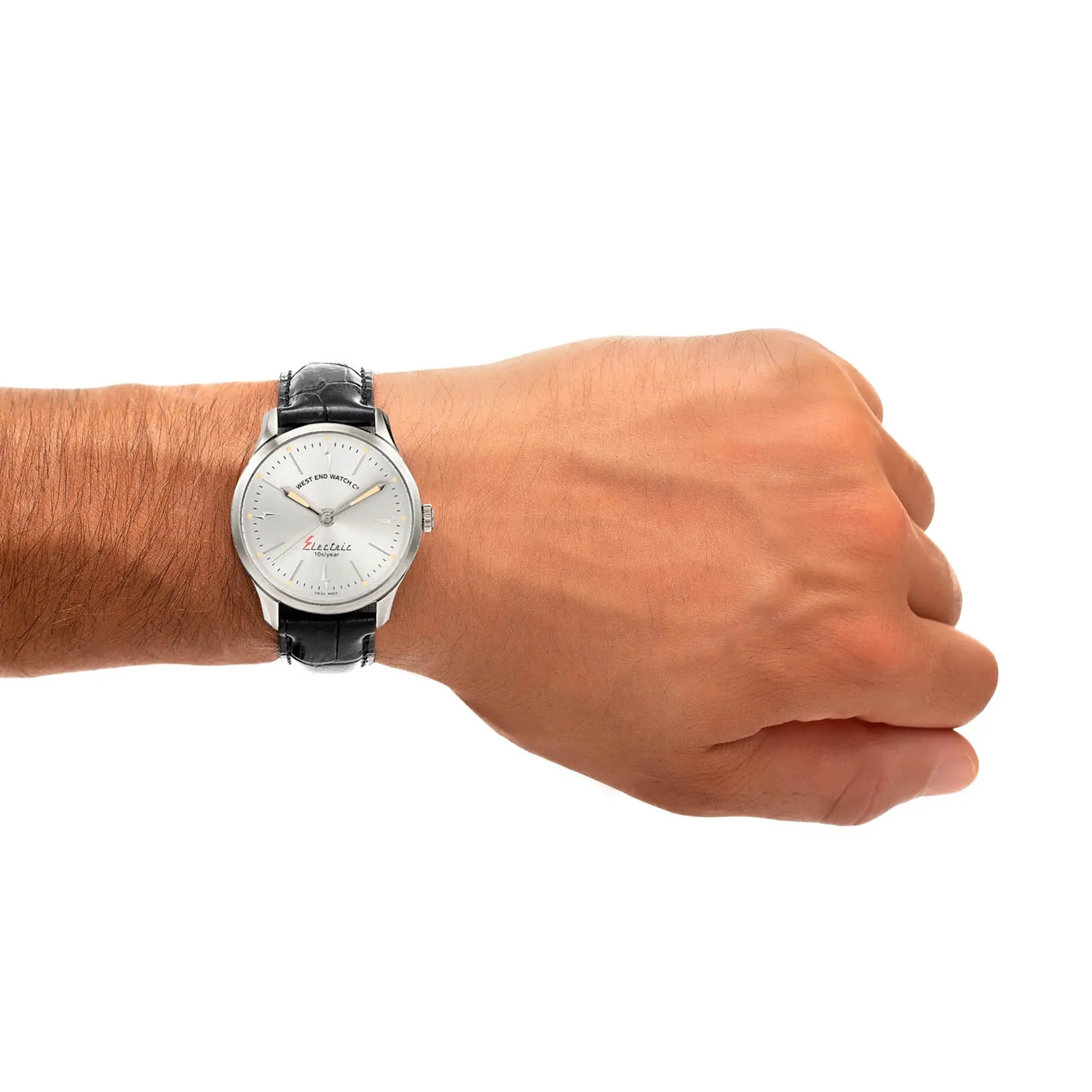 West End Men's Silver Tone Case Silver Dial Quartz Watch