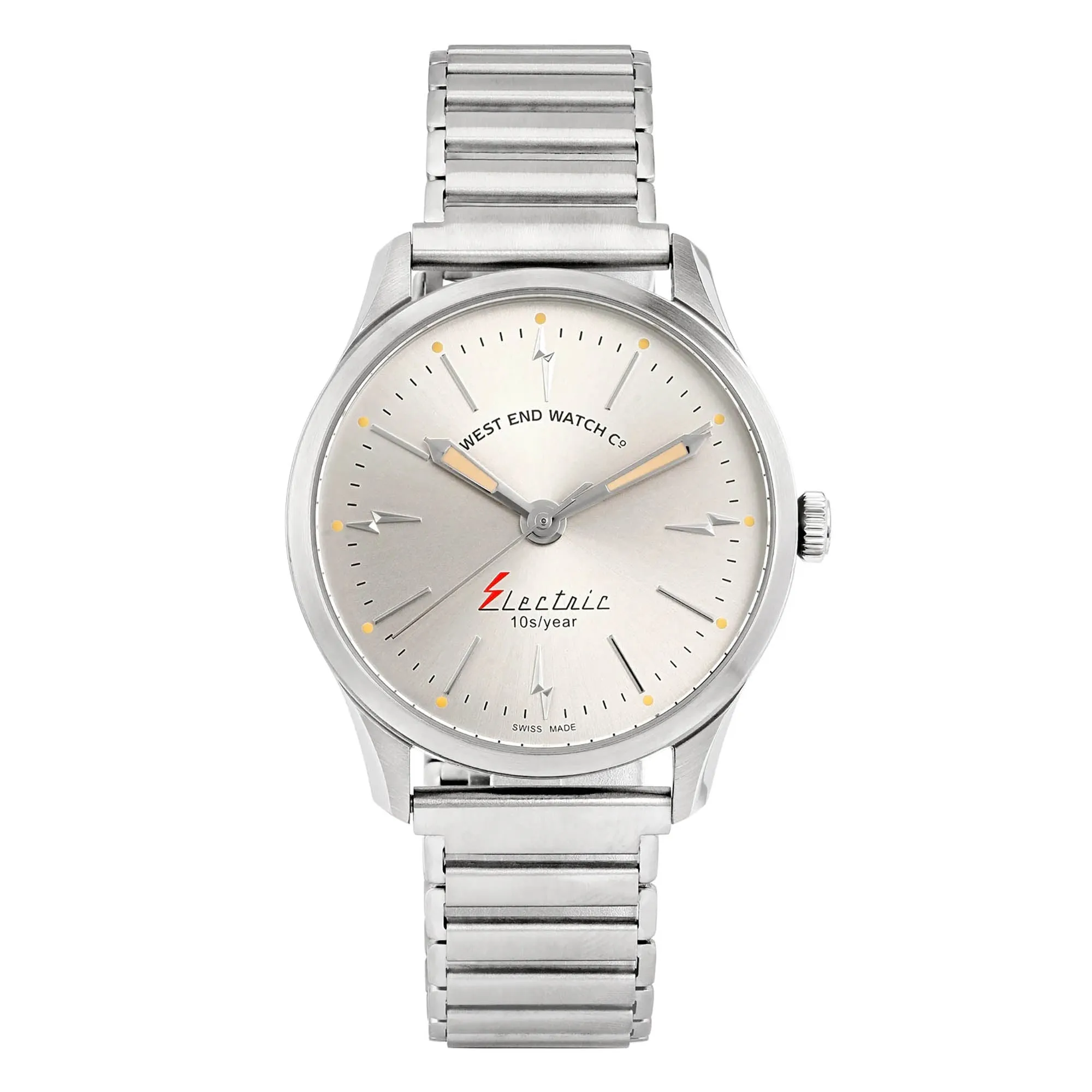 West End Men's Silver Tone Case Silver Dial Quartz Watch