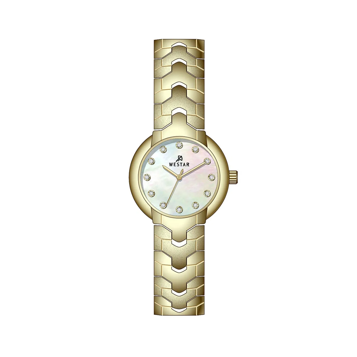 Westar Ornate Ladies 22.5 mm Mother of pearl Dial Quartz Watch - 20338GPN117