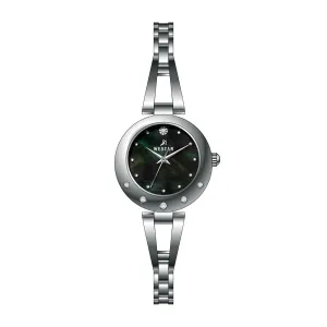 Westar Ornate Ladies 25 mm Black Mother of Pearl Dial Quartz Watch - 20336STN113