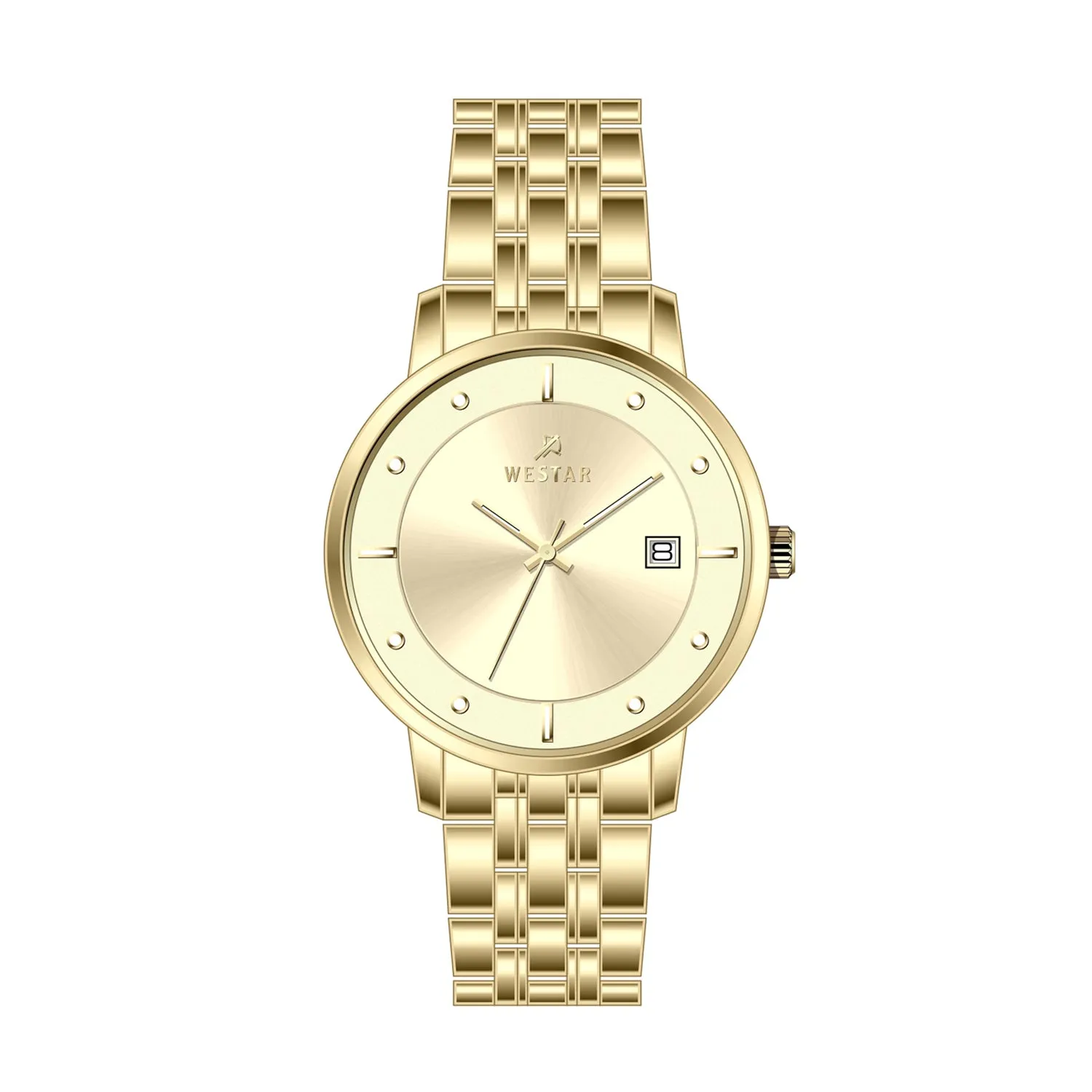 Westar Profile Ladies 30 mm Light Champagne Dial Quartz Watch - 40256GPN102
