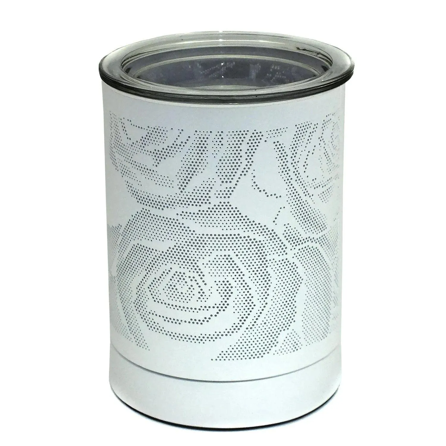 White Rose Aroma Diffuser Elegant Scented Oil Burner for Wax Melts