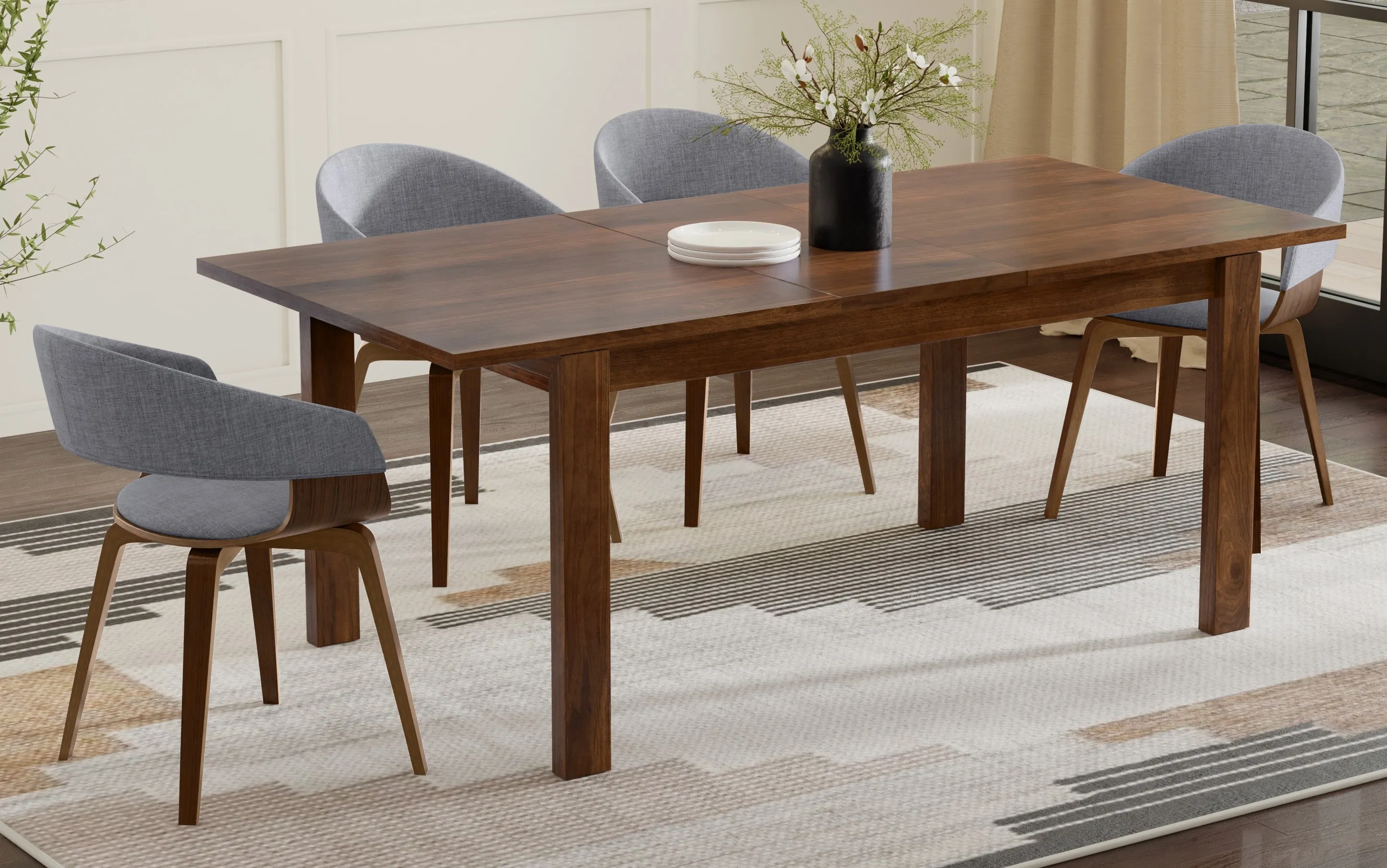 Wilson Extendable Dining Table in Walnut