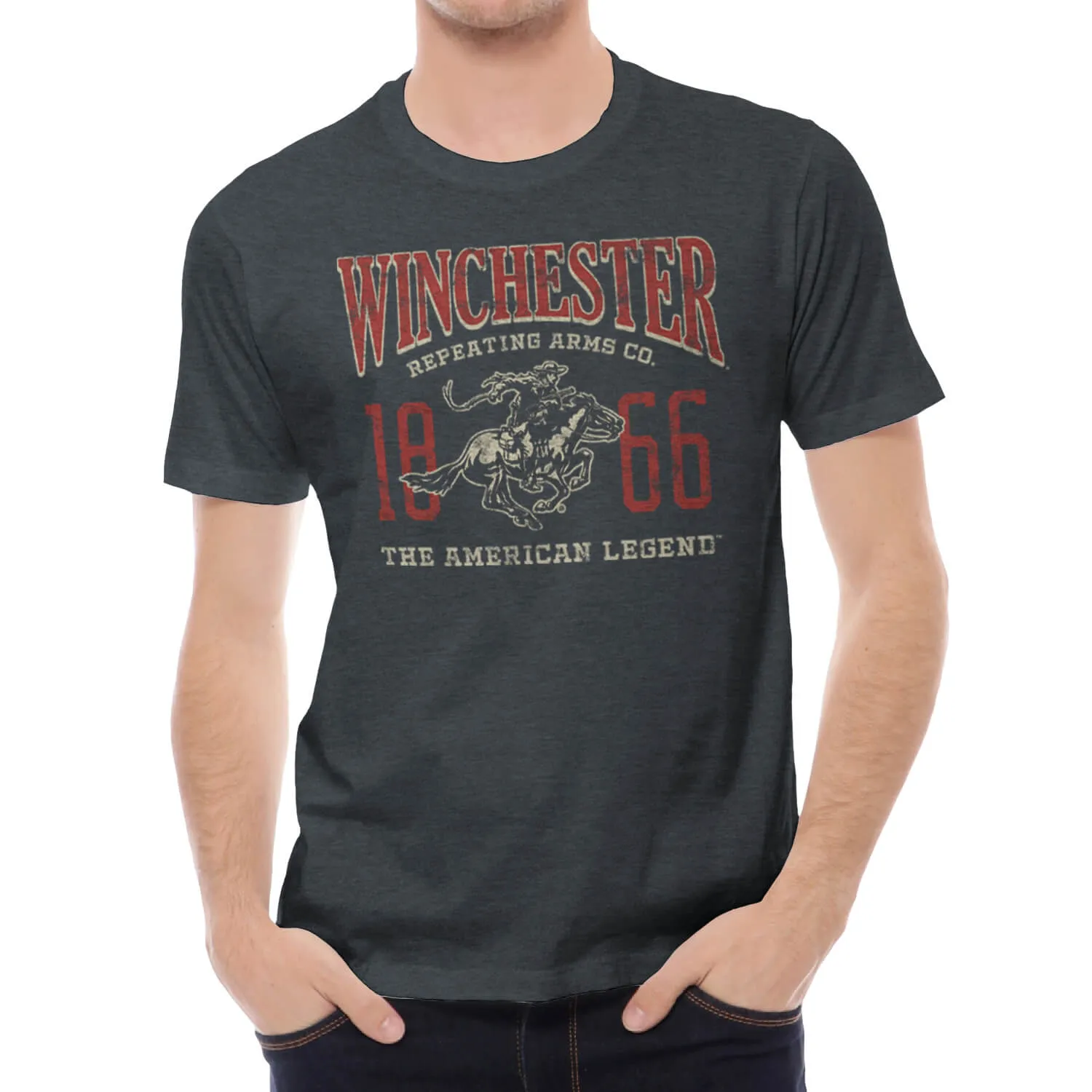 Winchester Classic - Vintage 1866 Horse and Rider - Short Sleeve T-Shirt