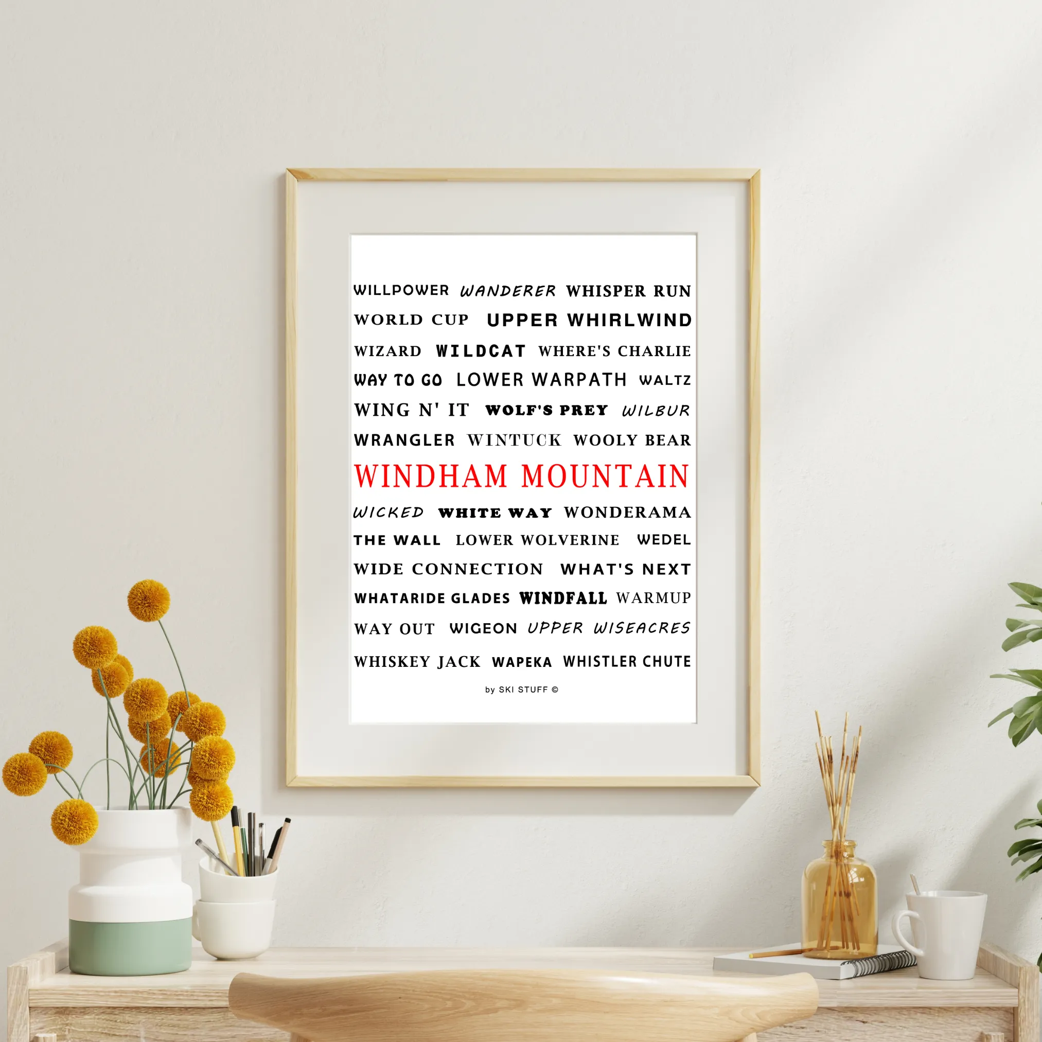 Windham Mountain Printable Wall Decor - Digital Download