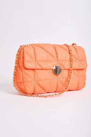 Women Bag Elegant Quilted Captioned Waterproof Orange