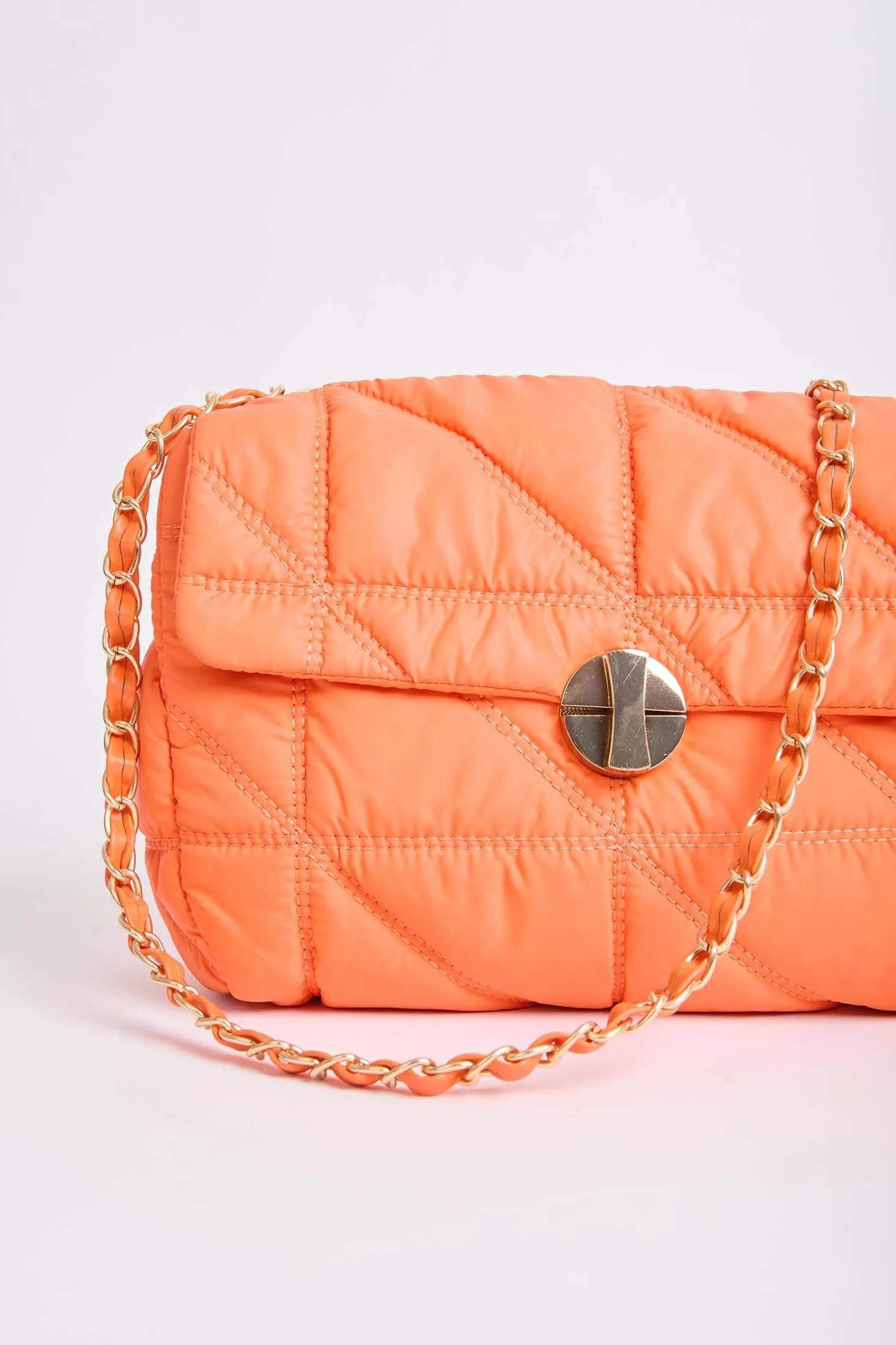 Women Bag Elegant Quilted Captioned Waterproof Orange