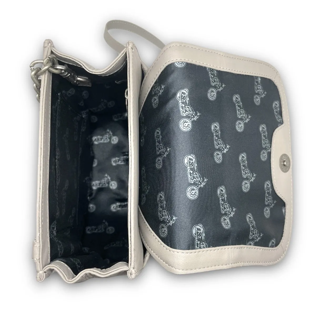 Women's Legend Leather Chain Detail Crossbody Purse