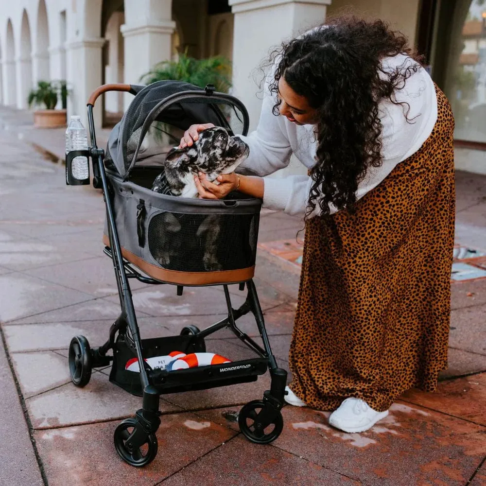 Wonderfold Folding Pet Stroller - Graphite Grey